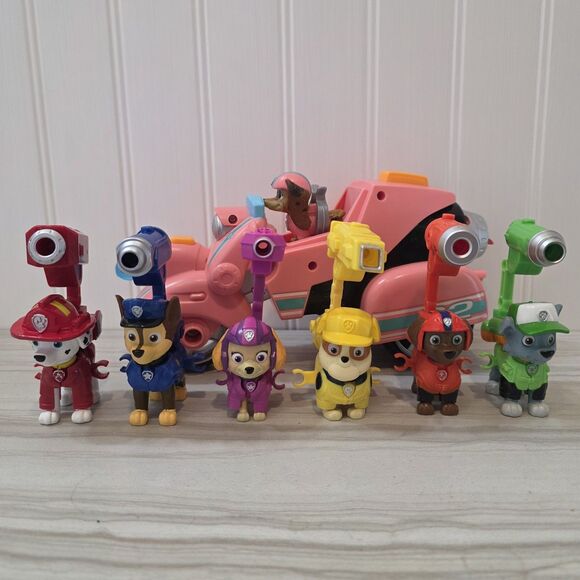 PAW Patrol The Movie Liberty Motorbike And Figurines W/Pup-Pack Attachment EUC - Picture 2 of 16